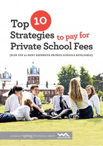 Top 10 strategies to pay for private school fees -eBook cover